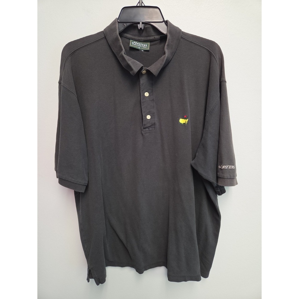 Masters Augusta National Polo Shirt XL Black Embroidered Logo Golf Classic